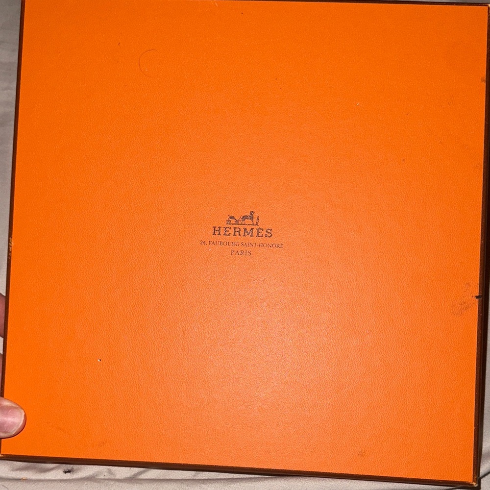 Hermès Black and Gold Scarf with Autumn Motif